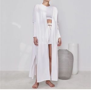 LUNYA Organic Pima Long Cardigan